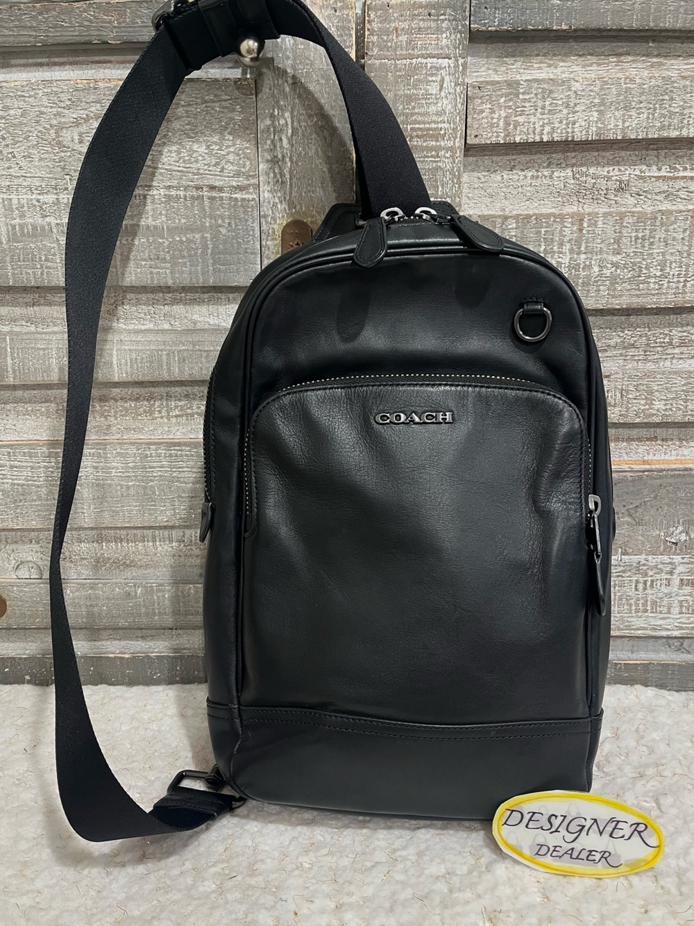 COACH Graham Sling Black Backpack C2931 EUC! Unisex